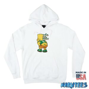 Bart Simpson Pog mo thon shirt Hoodie Z66 white hoodie