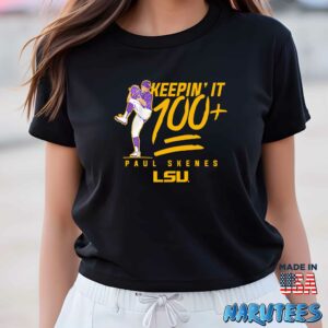 Lsu Baseball Paul Skenes Keepin It 100 shirt Women T Shirt women black t shirt