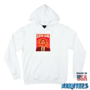 Dwight Schrute CPR Stayin Alive Shirt Hoodie Z66 white hoodie
