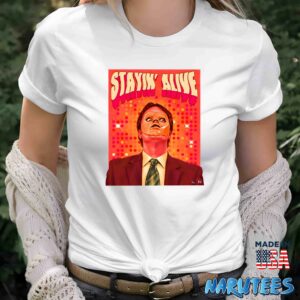 Dwight Schrute CPR Stayin Alive Shirt Women T Shirt women white t shirt