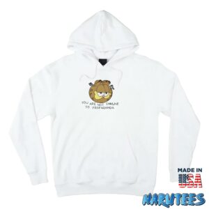 Garfield You are not Immune to Propaganda shirt Hoodie Z66 white hoodie