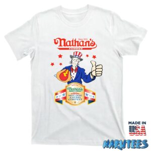 Nathans hot dog joey chestnut shirt T shirt white t shirt new