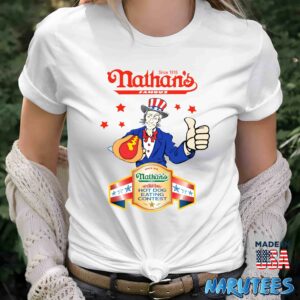 Nathans hot dog joey chestnut shirt Women T Shirt women white t shirt
