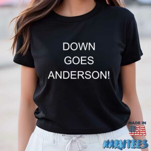 Down goes anderson shirt Women T Shirt women black t shirt
