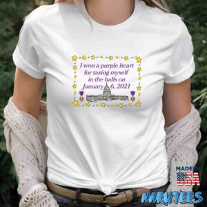 I Won A Purple Heart For Tazing Myself Shirt Women T Shirt women white t shirt