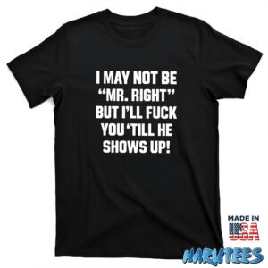 I may not be mr right but ill fuck you till he shows up shirt T shirt black t shirt new