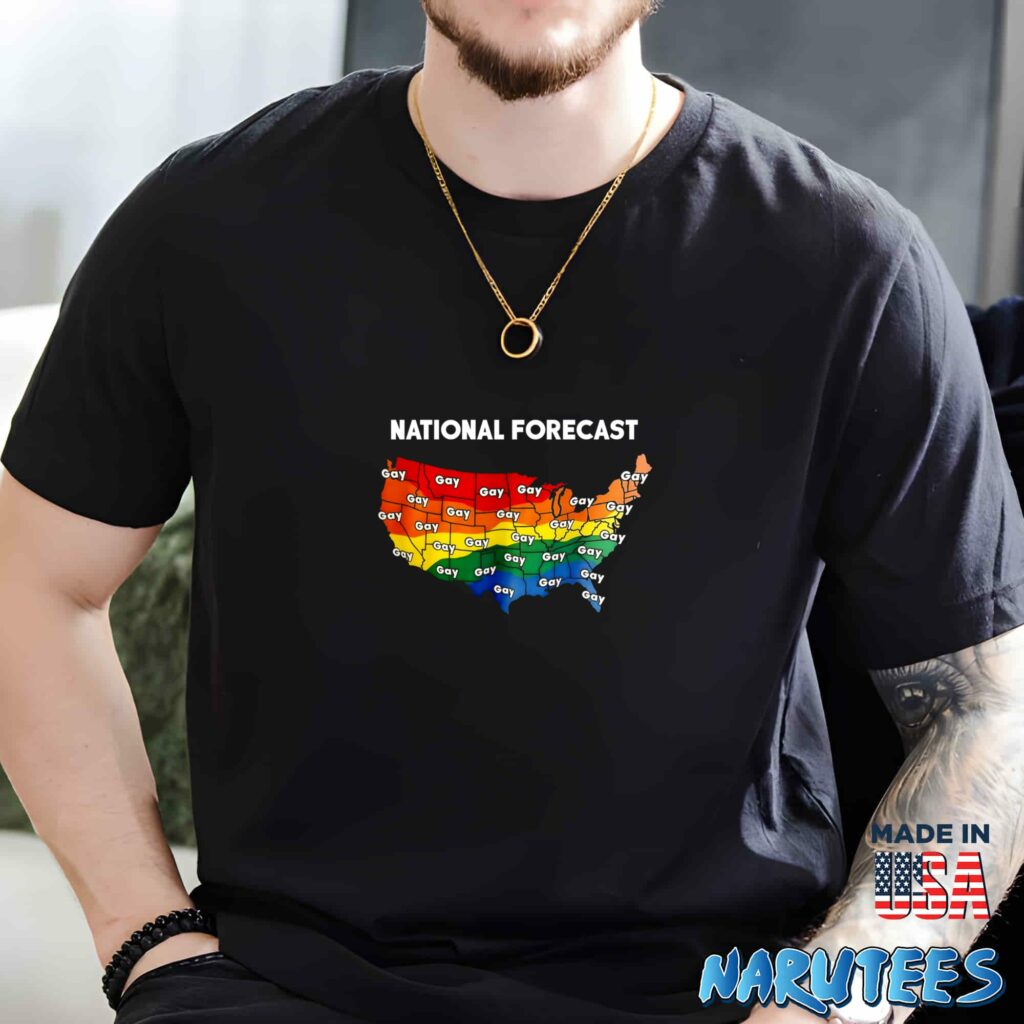National forecast gay shirt Men t shirt men black t shirt