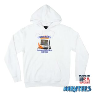 We Are All Sims In Gods Overheating Computer Hoodie Z66 white hoodie