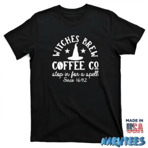 Witches Brew Coffee Company Stop For A Spell 1692 Shirt T shirt black t shirt new