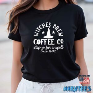 Witches Brew Coffee Company Stop For A Spell 1692 Shirt Women T Shirt women black t shirt