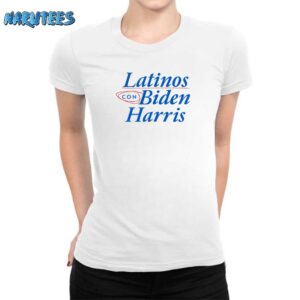 Latinos Con Biden Harris Shirt Women T Shirt white women t shirt