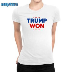 Travis Kelce Wearing Trump Won Shirt Women T Shirt white women t shirt