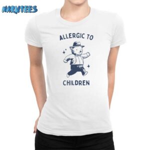 Allergic To Children Shirt Women T Shirt white women t shirt