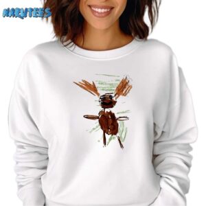 Deer Bango Illustration Shirt Sweatshirt white sweatshirt