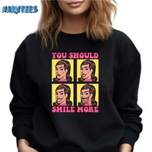 Katie Mansfield You Should Smile More Shirt Sweatshirt black sweatshirt