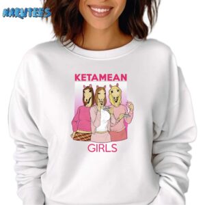 Ketamean Girls Horses Shirt Sweatshirt white sweatshirt