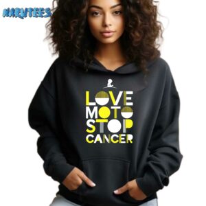 St. Jude Love Moto Stop Cancer Shirt Hoodie black hoodie