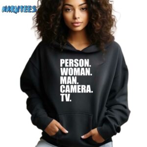 Person Woman Man Camera TV Shirt Hoodie black hoodie