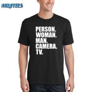 Person Woman Man Camera TV Shirt